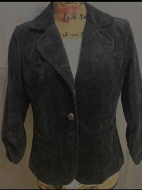 Black corduroy dress jacket